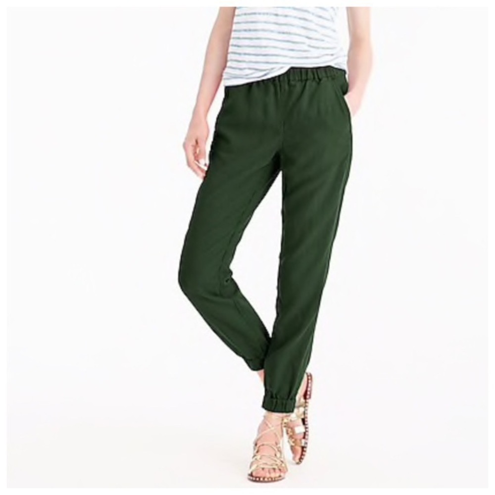 Sage Green Linen Joggers